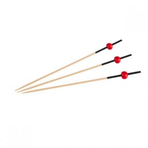Bamboo-Picks-Black-&-Red-Tips-120mm-100pcs-47966