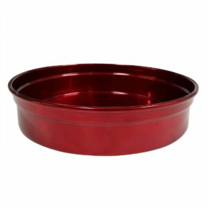 Chef-Inox-Drinks-Service-Tray-Aluminum-Red-Round-240mm-D-x-50mmH-04200-Red