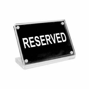 Reserved' Buffet Sign Acrylic w Magnet Plate-81300