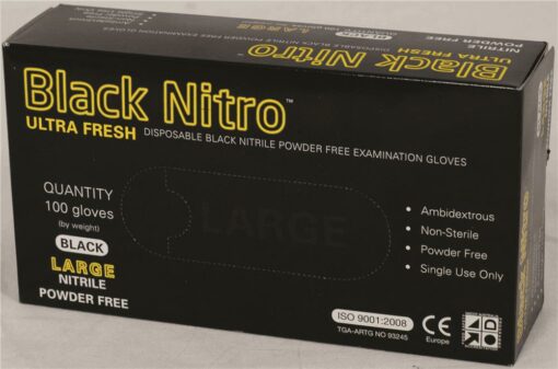 Steel-Drill-Black-Nitro-Powder-Free-Gloves-Medium-Ctn-100-468460-M