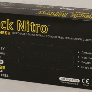 Steel-Drill-Black-Nitro-Powder-Free-Gloves-Xtra-Large-Ctn-100-468460-XL