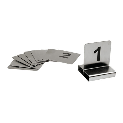 Table Number Set S/Steel Flat 50mmx60mm 31-40-57540
