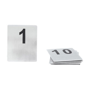Table Number Set S/Steel Flat 80 x 100mm 11-20-57620
