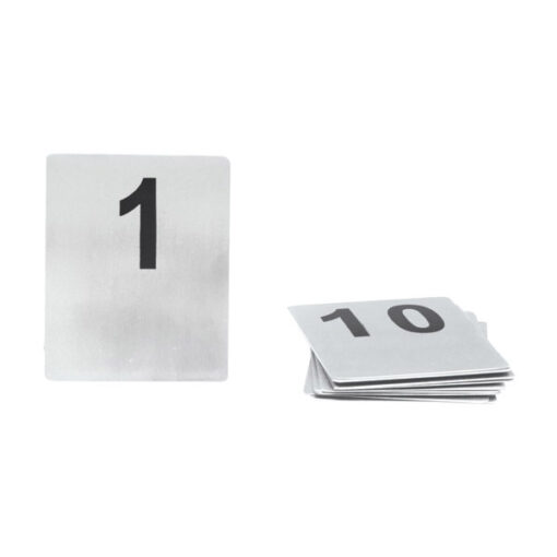 Table Number Set S/Steel Flat 80 x 100mm 21-30-57630