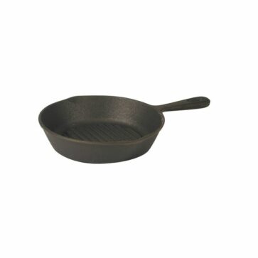 Cast Iron Skillet Round Ribbed 265mm