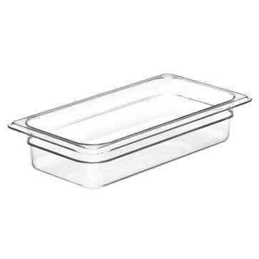 Polycarb Food Pan 1/3 Size GN 65mm Clear