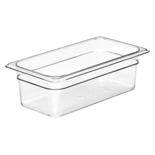 Polycarb Food Pan 1/3 Size GN 100mm Clear