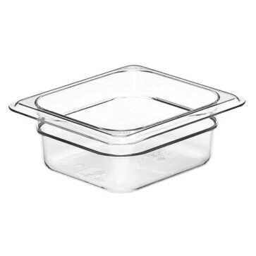 Polycarb Food Pan 1/6 Size GN 65mm Clear