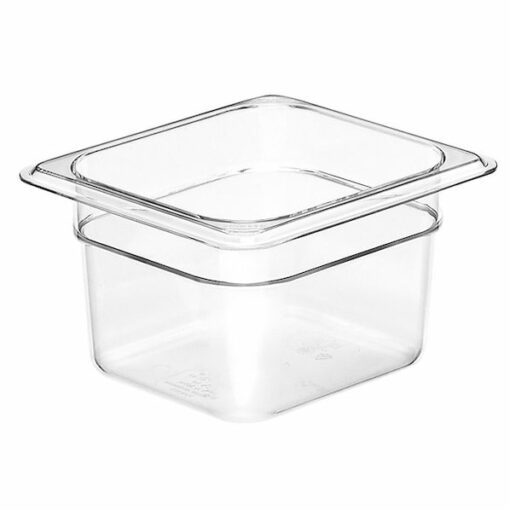 Polycarb Food Pan 1/6 Size GN 100mm Clear